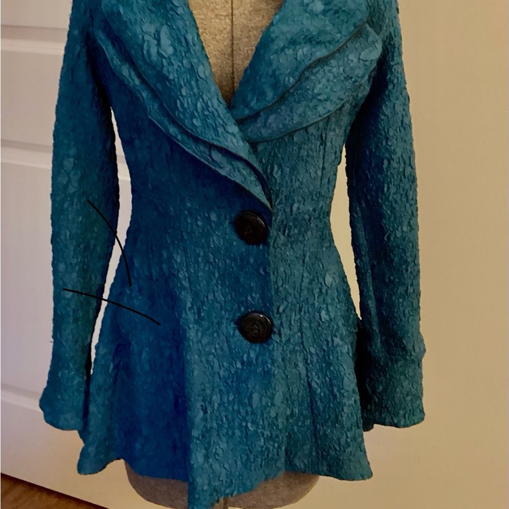 DESIGN TODAYS FABULOUS fit n flare tunic jacket. Sz S NWT $350 - Picture 6 of 8